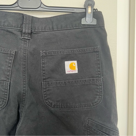 Carhartt Rugged Flex Relaxed Fit Canvas Work Pants - Black - Men’s Size 30x32 - Picture 10 of 16